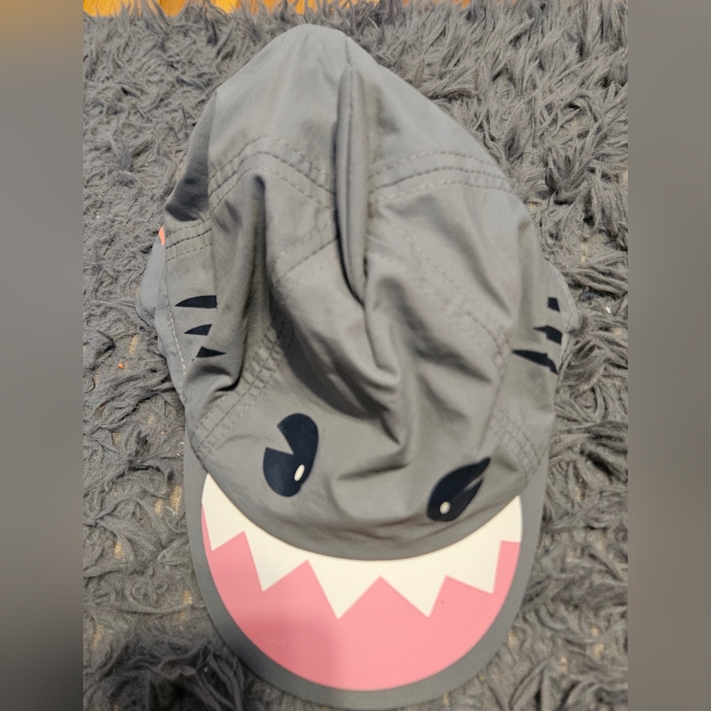 Gray Shark Kids Beach Cap